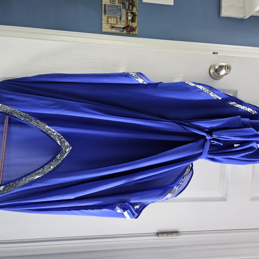VENUS Royal Blue Dress with Silver Details
